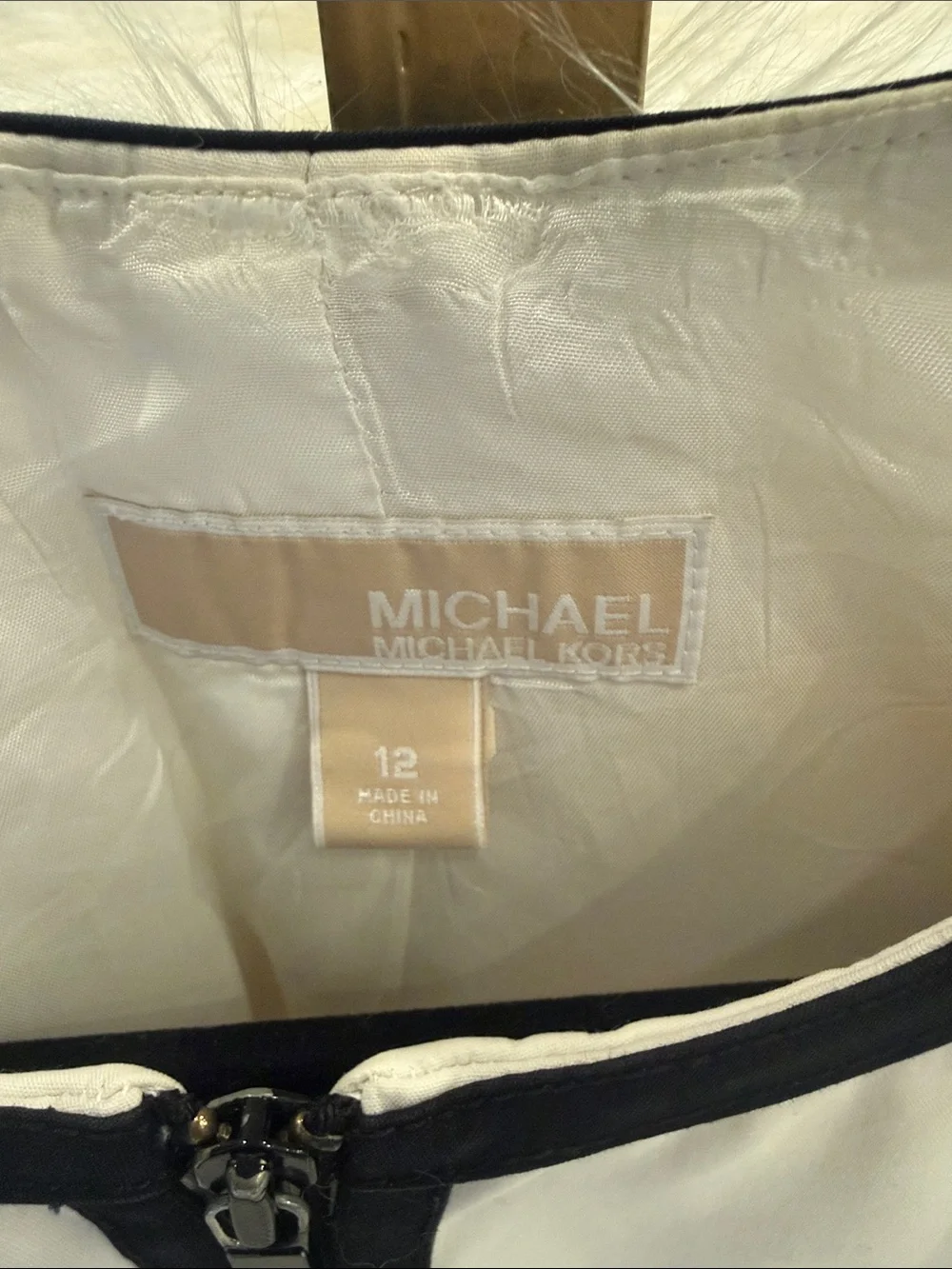 Michael Kors White Jacket with Black Contrast Piping